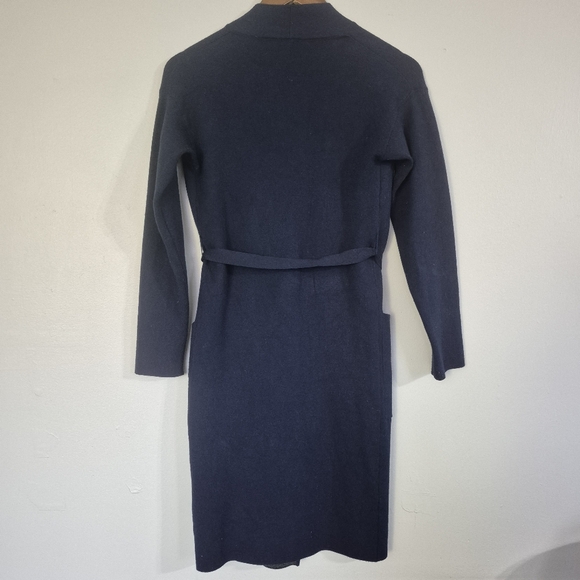 Babaton Aritzia Ty Navy Cardigan Mid Length Self Tie XXS - Picture 3 of 9